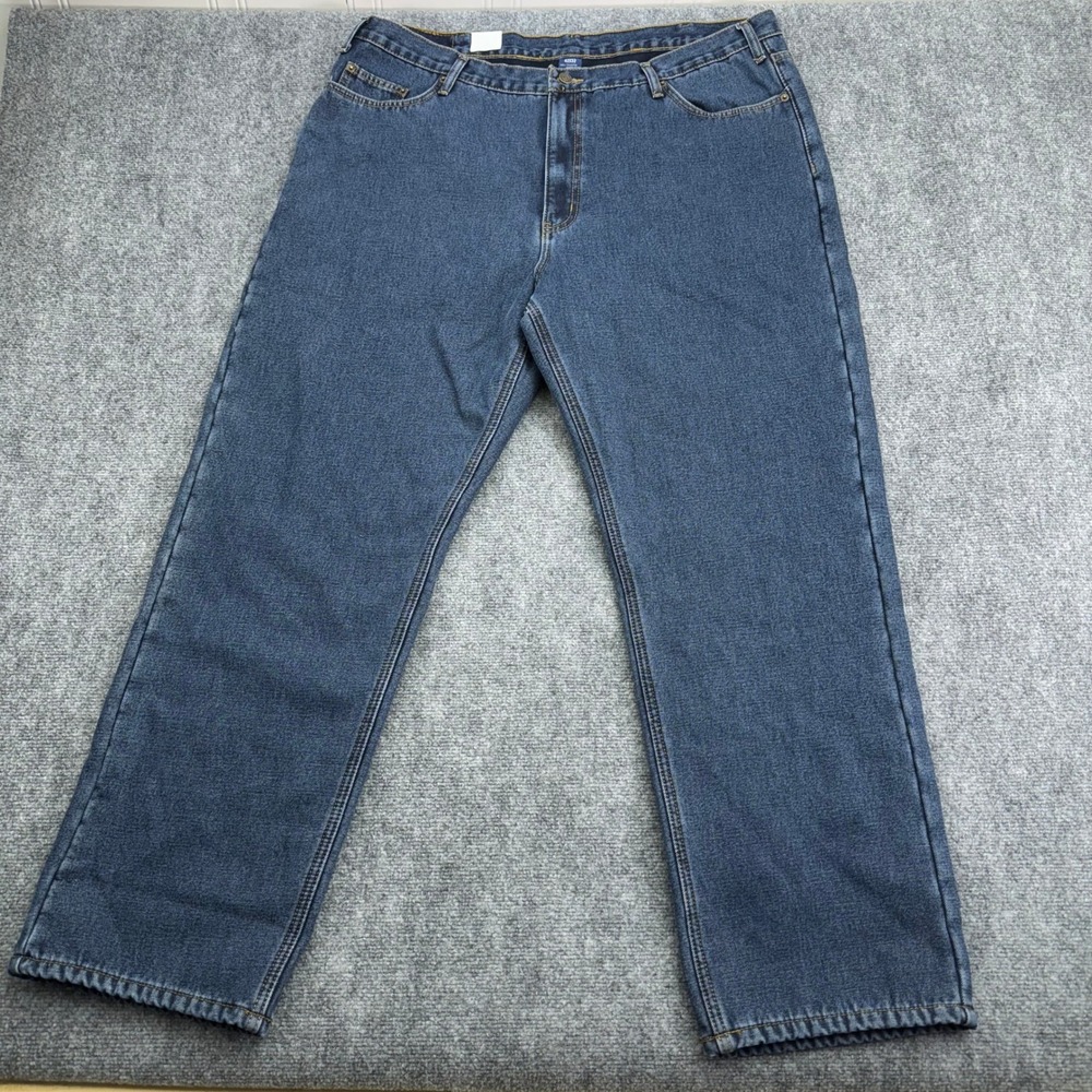 Full Blue Jeans Mens‎ 42x32 (Fits 31L) Fleece Lined Relaxed Fit Straight Leg